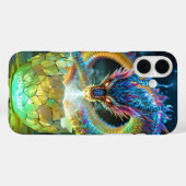 幻想的なかわいい緑のドラゴンの卵 Case-Mate iPhoneケース (裏面 (横))