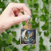 幻想的なかわいい装飾カップシティ キーホルダー (手)