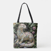 幻想的なかわいい遊び心のあるカワウソの彫刻 トートバッグ (裏面)