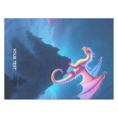 幻想的なかわいい霧に包まれたドラゴン テーブルクロス (正面(横))