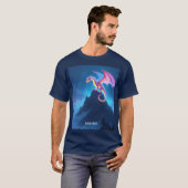 幻想的なかわいい霧に包まれたドラゴン Tシャツ (正面フル)