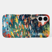 幻想的なかわいい鯉の池 iPhoneケース (裏面横)