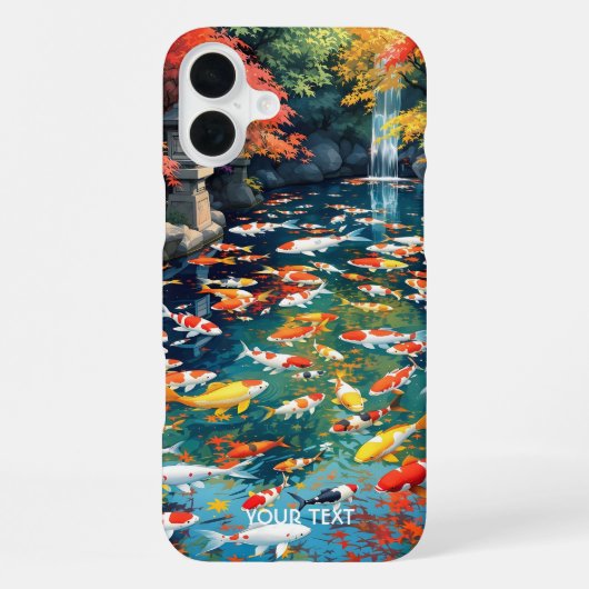 幻想的なかわいい鯉の池 iPhoneケース (裏面)