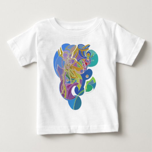幻想的なアートワーク ベビーTシャツ (正面)