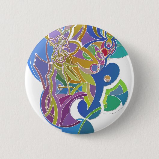 幻想的なアートワーク 缶バッジ (正面)