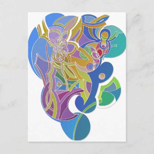 幻想的なアート作品 ポストカード (正面)