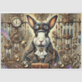 幻想的なウサギ ゴシック スチームパンク デコパージュ 薄葉紙 (正面)