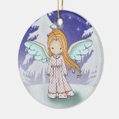 幻想的なエンジェル クリスマス オーナメント (左)