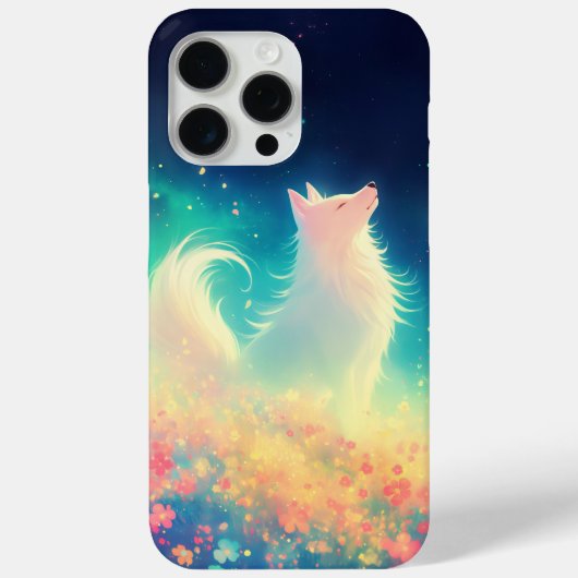 幻想的なオオカミの夜の歌 Case-Mate iPhoneケース (裏面)