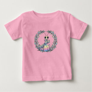 幻想的なカマキリと山のローレルの花 ベビーTシャツ