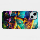 幻想的なカラフルなキノコのiPhoneケース iPhoneケース (裏面横)
