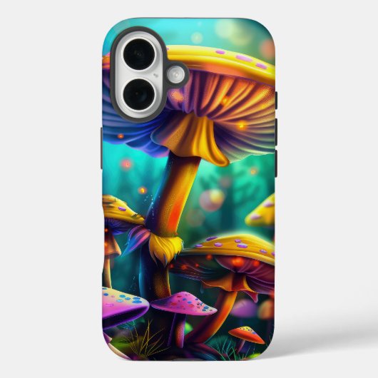 幻想的なカラフルなキノコ iPhone カー Case-Mate iPhoneケース (裏面)
