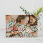 幻想的なカラフルな虹の写真ホリデーカード 招待状 (スタンド正面)