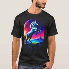 幻想的なカラフルユニコーンの荒野 Tシャツ