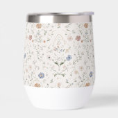 幻想的なカントリーライフスタイルのベージュ水彩画の野の花 (左面)