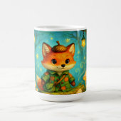 幻想的なキツネ探検家のアート コーヒーマグカップ (中央)