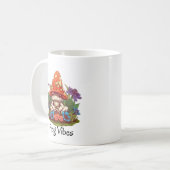 幻想的なキノコとカエルのコーヒーマグ コーヒーマグカップ (正面左)