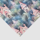 幻想的なキノコのコテージ柄 (8) 薄葉紙 (詳細)