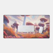 幻想的なキノコのフィールド Shroomscape デスクマット (キーボード&マウス)