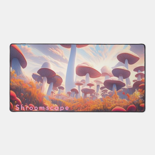 幻想的なキノコのフィールド Shroomscape デスクマット (正面)