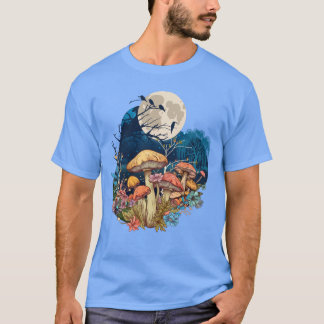 幻想的なキノコの夜 Tシャツ