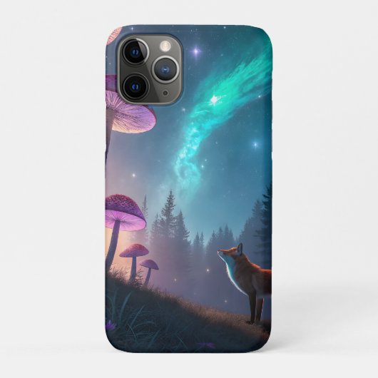 幻想的なキノコの森の狐 ファンタジーアート Case-Mate iPhoneケース (裏)