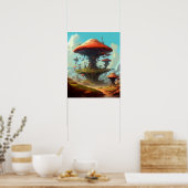 幻想的なキノコ世界 ポスター (キッチン)