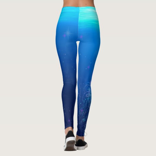 幻想的なキラキラするクラゲファンタジー レギンス (裏面)