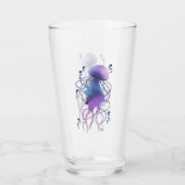 幻想的なクラゲの薄紫色 タンブラーグラス (裏面)