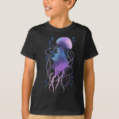 幻想的なクラゲの薄紫色 Tシャツ (正面)