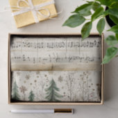 幻想的なクリスマスの森と楽譜 薄葉紙 (ギフト)