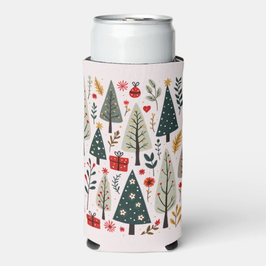 幻想的なクリスマスの森 スリム缶クーラー (Seltzer正面)
