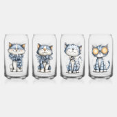 幻想的なクリスマスの猫 ガラス缶 (裏面)