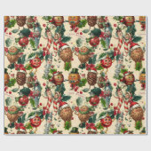 幻想的なクリスマスキャラクター ラッピングペーパー (フラット)