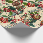 幻想的なクリスマスキャラクター ラッピングペーパー (角)