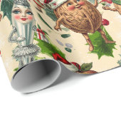 幻想的なクリスマスキャラクター ラッピングペーパー (ロールコーナー)