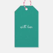 幻想的なクリスマスツリーとトナカイ ギフトタグ (裏面)