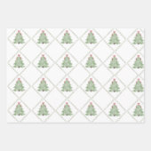 幻想的なクリスマスツリーの包装紙 ラッピングペーパーシート (正面3)
