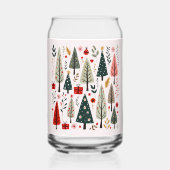 幻想的なクリスマスツリーの森 ガラス缶 (裏面)