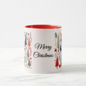 幻想的なクリスマスツリーの森 マグカップ (中央)