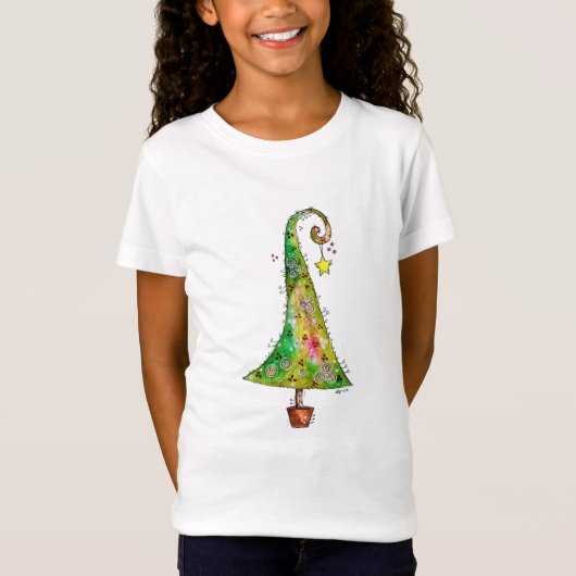 幻想的なクリスマスツリー Tシャツ (正面)