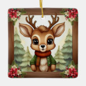 幻想的なクリスマストリの飾り🦌🎄 セラミックオーナメント (正面)