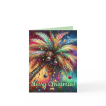 幻想的なクリスマスパームツリートロピカルビーチヴィヴィッド