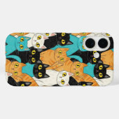 幻想的なクレヨンの猫の群れ Case-Mate iPhoneケース (裏面 (横))