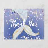 幻想的なグリッター人魚ビーチシー ポストカード (正面)