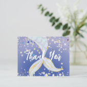 幻想的なグリッター人魚ビーチ 海の下 ポストカード (スタンド正面)