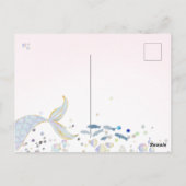 幻想的なグリッター人魚ビーチ 海の中 ポストカード (裏面)