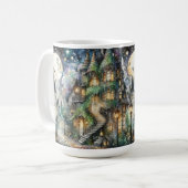 幻想的なコテージコアの幻想世界 コーヒーマグカップ (正面左)