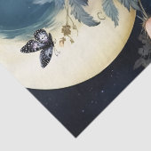 幻想的なゴシック・レイヴンとフローラル 薄葉紙 (詳細)