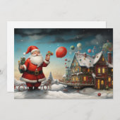 幻想的なサンタクロース 5 シーズンカード (正面/裏面)